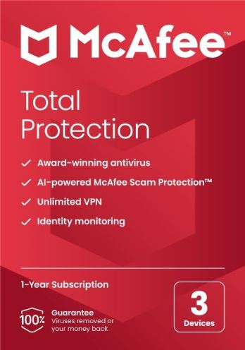 McAfee Protección total cybersecurity